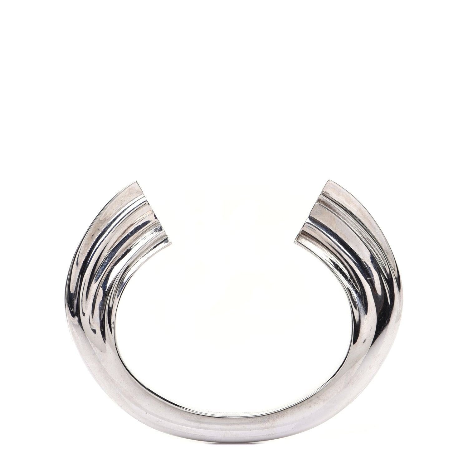Saint Laurent Silvertone Plate Opyum Cuff Bracelet Silver 1 of 7