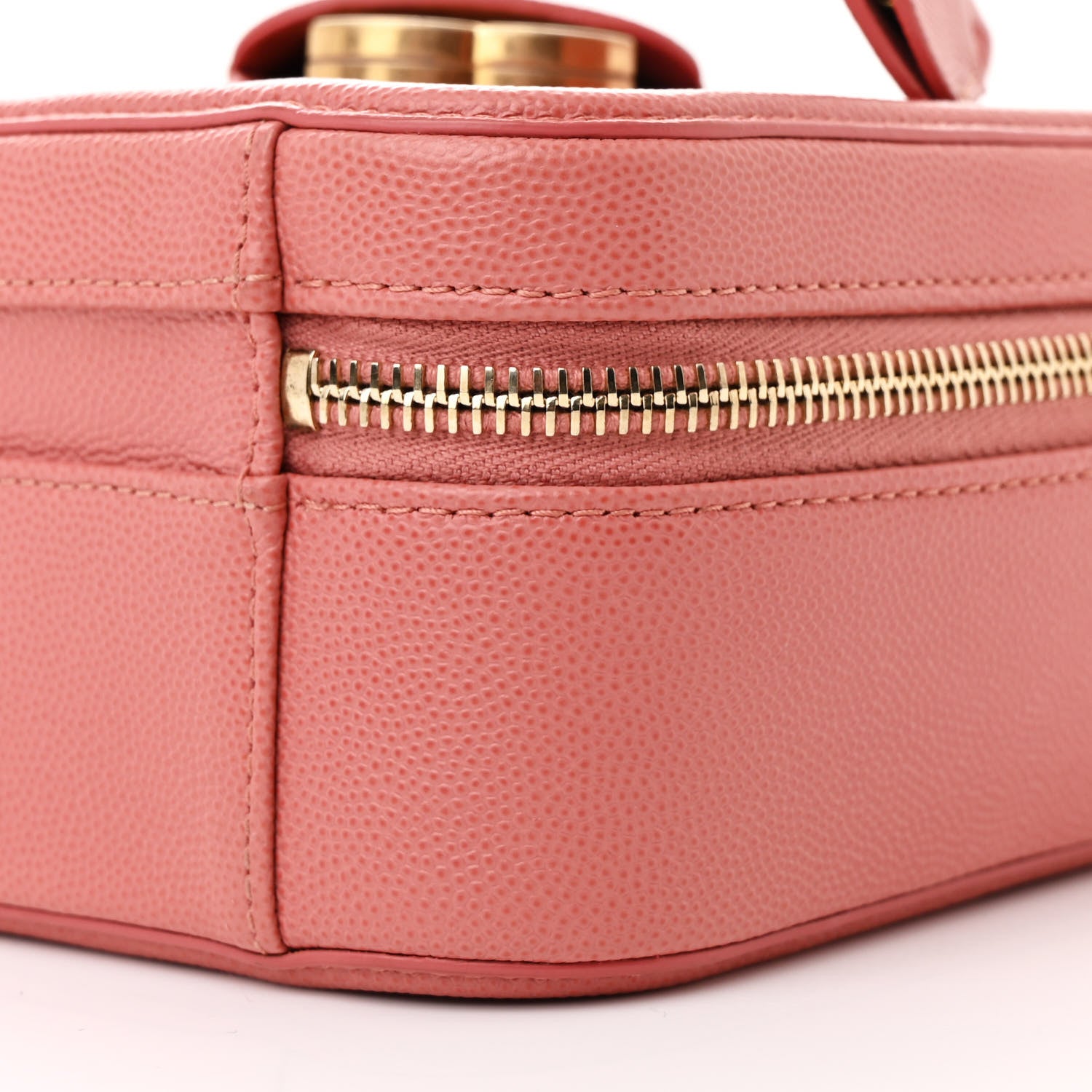 Chanel Caviar Quilted Medium CC Filigree Vanity Case Rose Pink 11 of 11