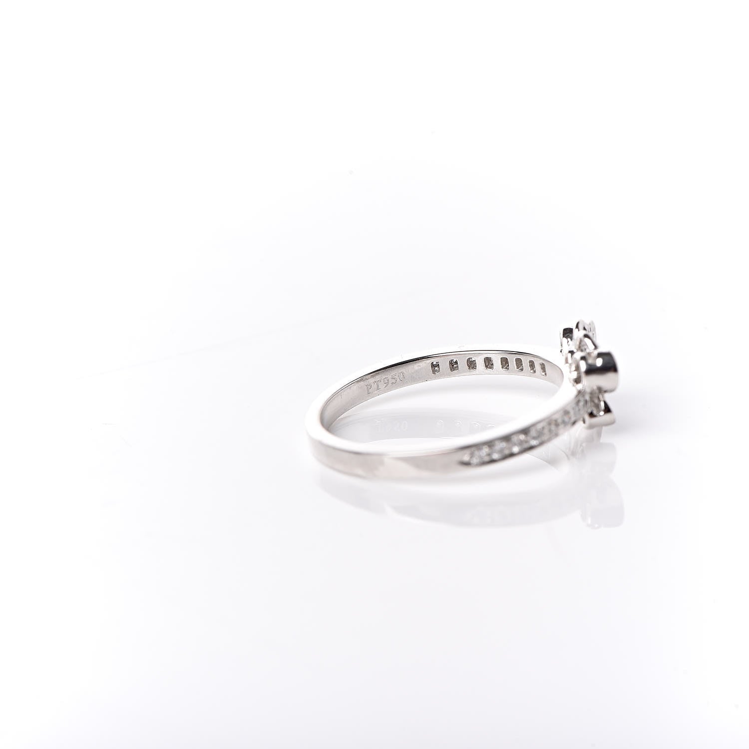 Tiffany Platinum Diamond Enchant Butterfly Ring 53 6.5 6 of 6