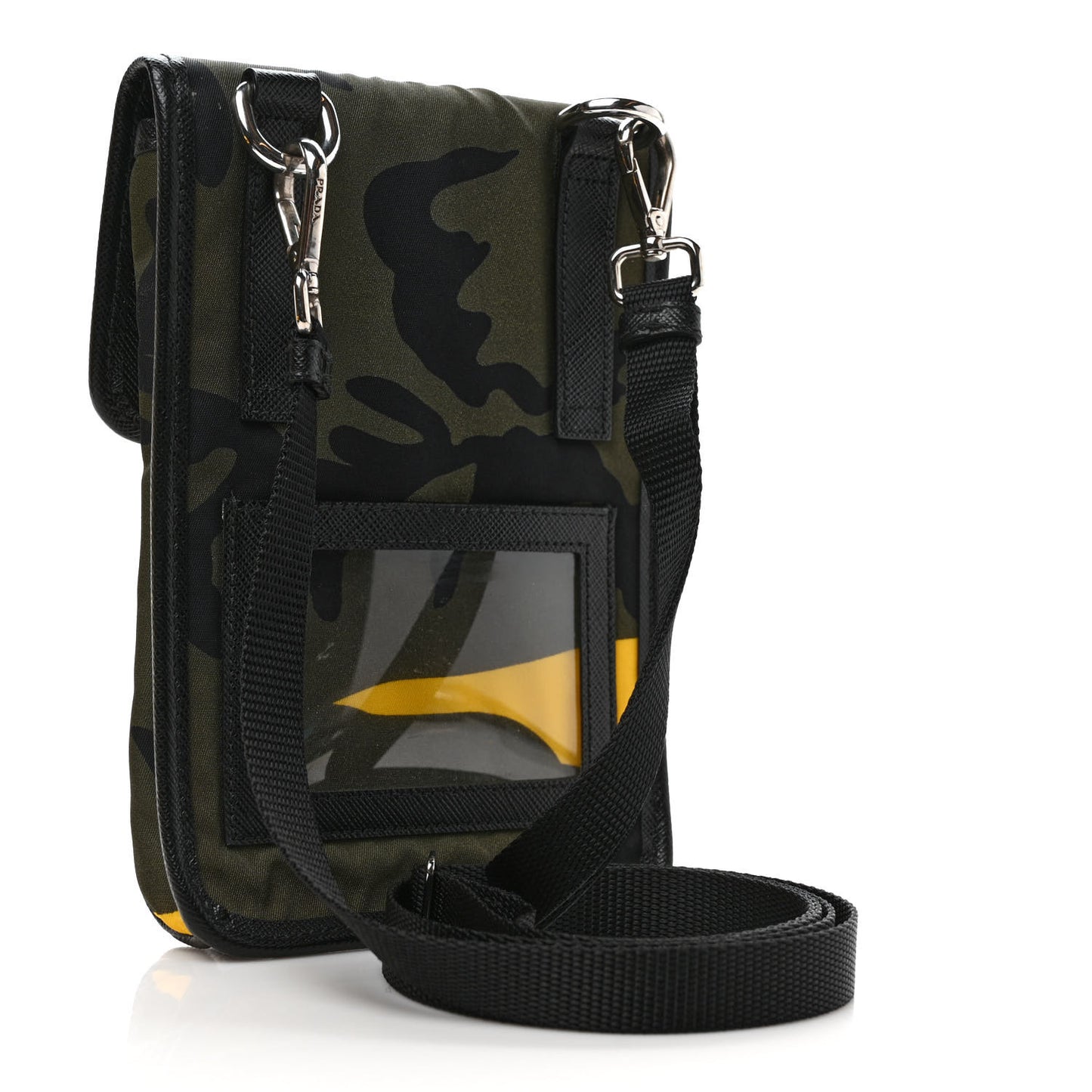 Tessuto Nylon Saffiano Camouflage Print Crossbody Militare