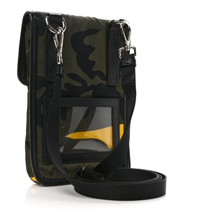 Prada Tessuto Nylon Saffiano Camouflage Print Crossbody Militare 3 of 8