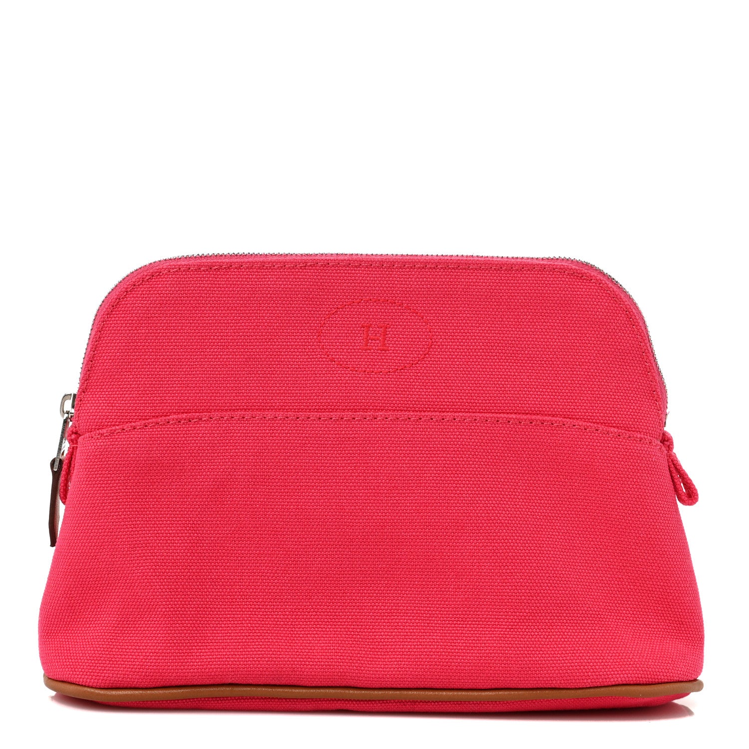 Hermes Cotton Canvas Mini Bolide Travel Cosmetic Pouch Hibiscus 1 of 8
