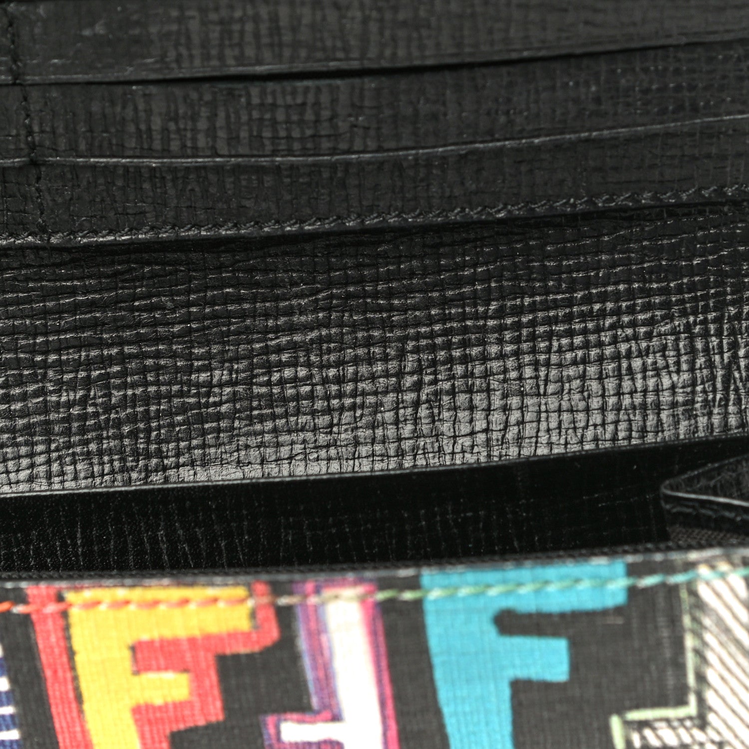 Fendi Zucca Spalmati FF Multicolor Continental Wallet Black 12 of 14