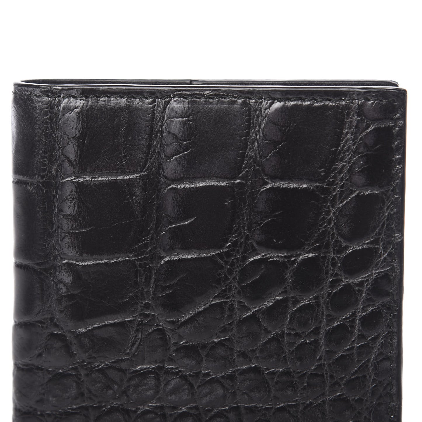 Crocodile Passport Case Black
