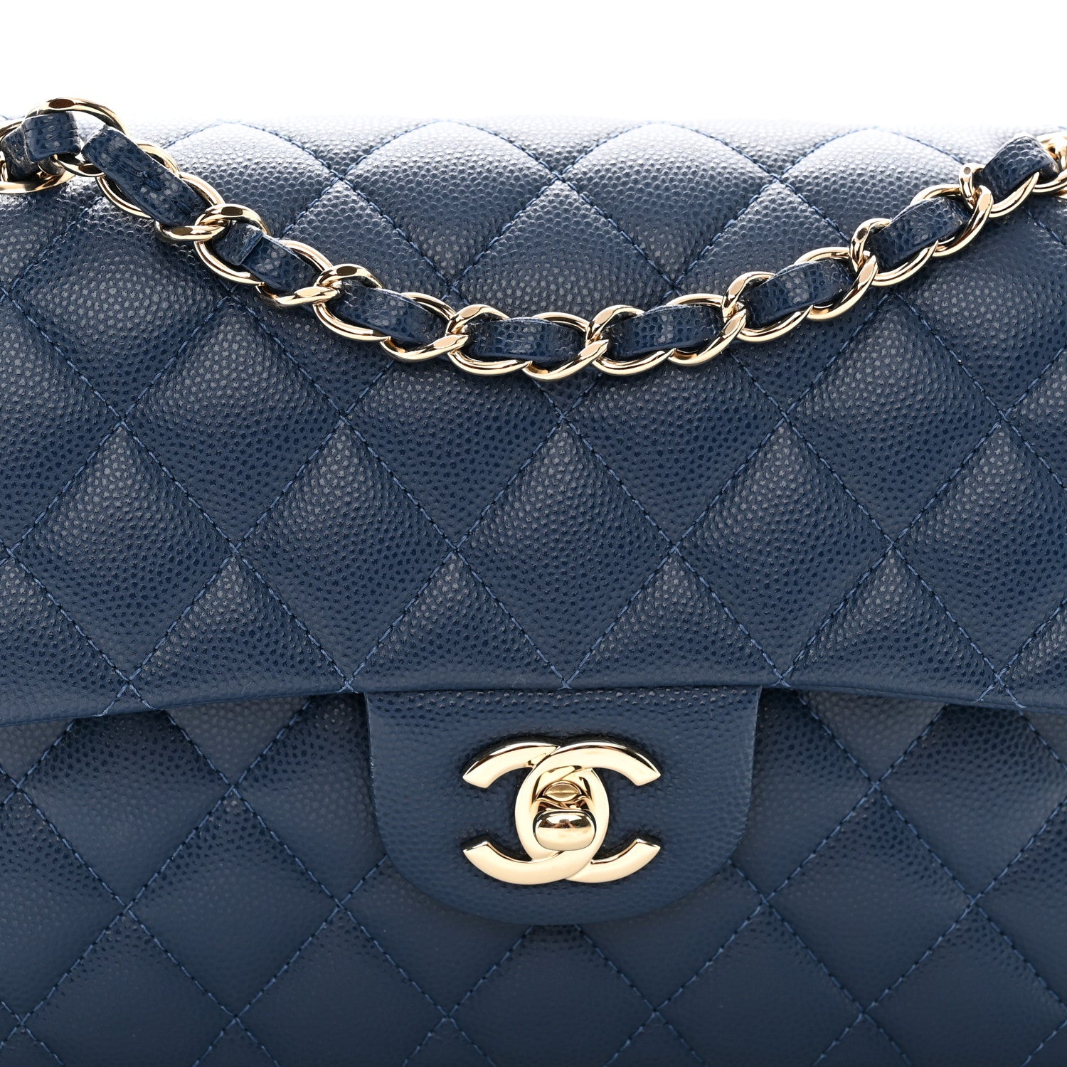 Chanel Caviar Quilted Small Double Flap Navy 8 of 10