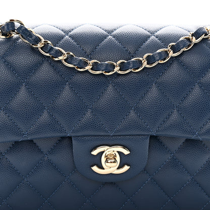 Chanel Caviar Quilted Small Double Flap Navy 8 of 10