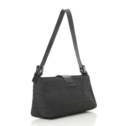 Fendi Nylon Zucca Baguette Black 3 of 14
