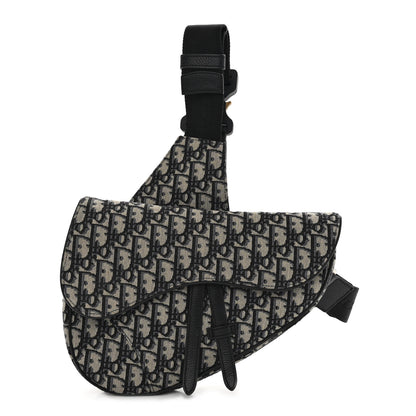 Christian Dior Oblique Mens Saddle Bag Blue 1 of 9
