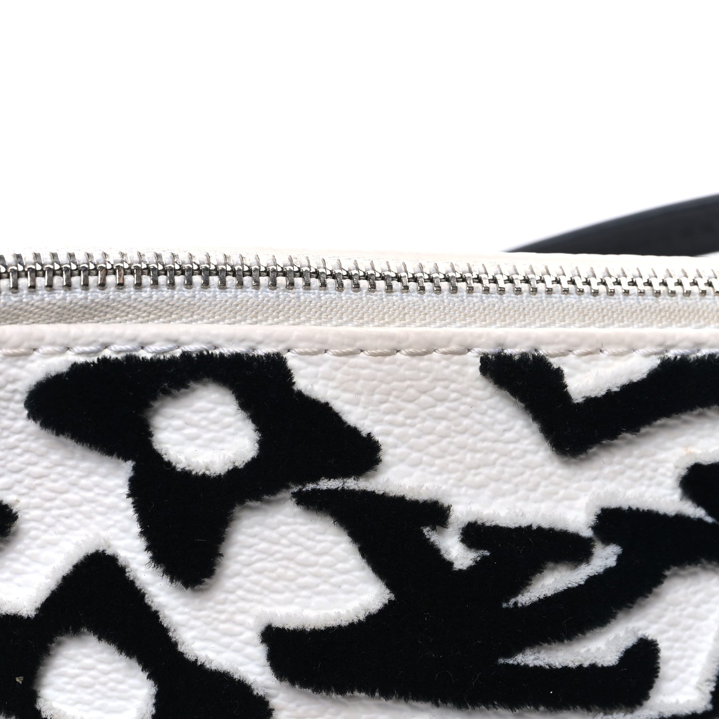 X UF Tufted Monogram Pochette Accessories White Black