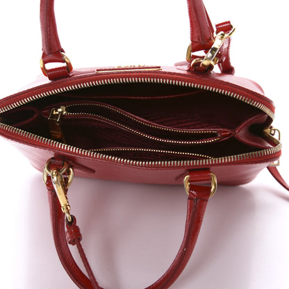 Prada Saffiano Vernice Mini Promenade Tote Rosso 6 of 20