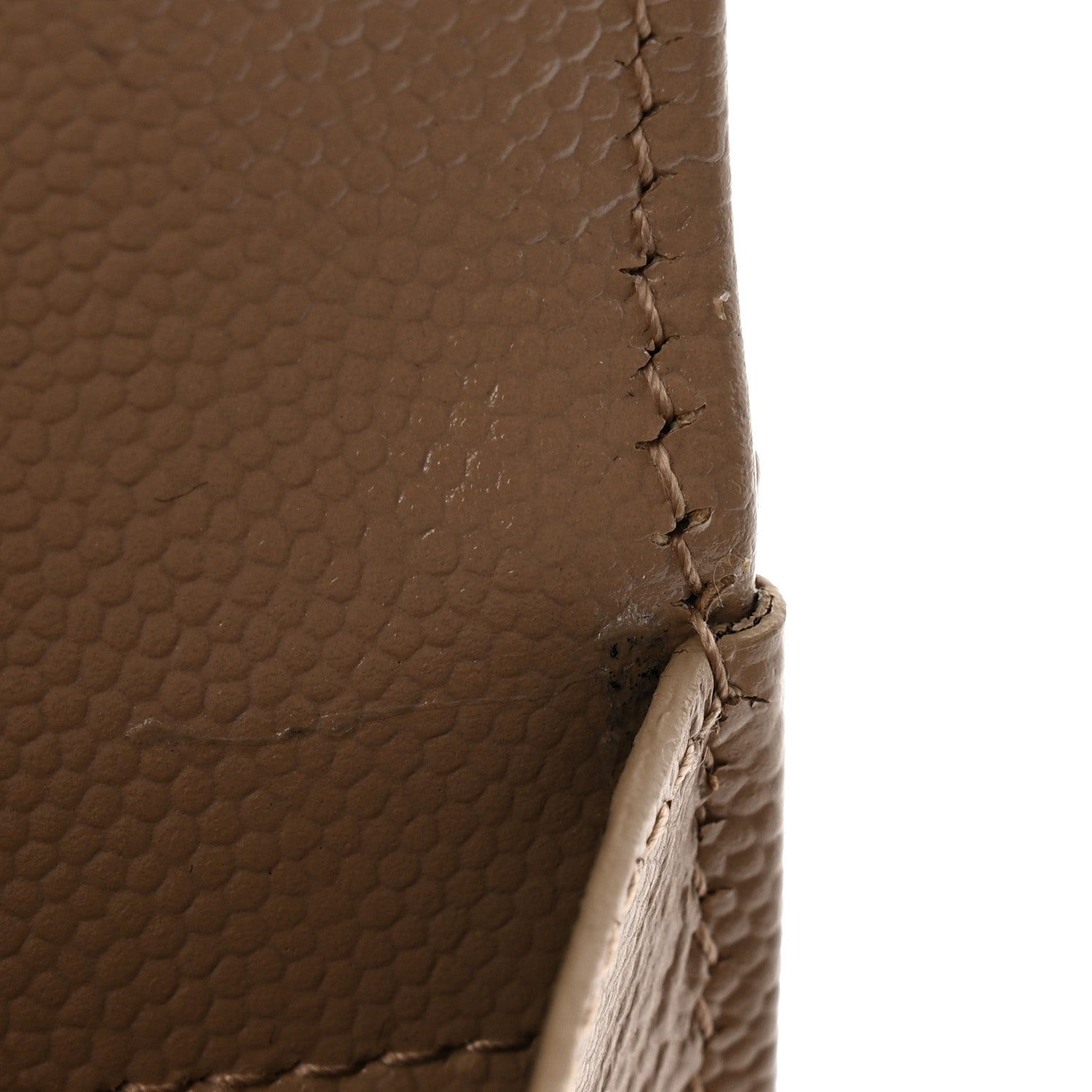 Saint Laurent Grain De Poudre Textured Mixed Matelasse Triquilt Monogram Clutch Dark Beige 10 of 10