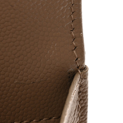 Saint Laurent Grain De Poudre Textured Mixed Matelasse Triquilt Monogram Clutch Dark Beige 10 of 10