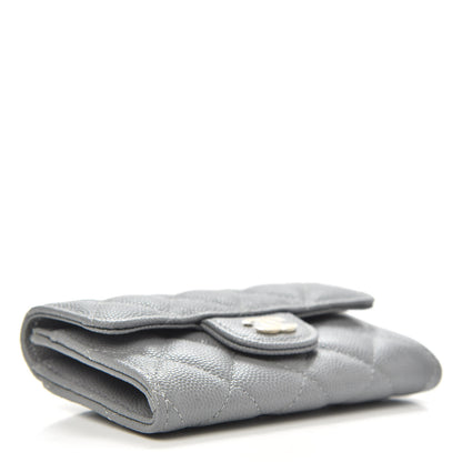 Chanel Caviar Quilted Flap Card Holder Wallet Dark Grey 6 of 18