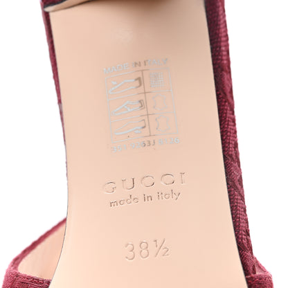 Gucci New Canvas Crystal GG Monogram Horsebit Slingback Pumps 38.5 Rossa Ancora 7 of 10