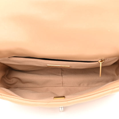 Chanel Lambskin Quilted Medium Chanel 19 Flap Dark Beige 5 of 11