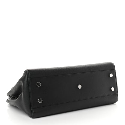 Saint Laurent Grained Calfskin Medium Cabas Rive Gauche Black 4 of 13