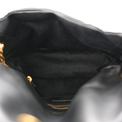 Saint Laurent Patent Quilted Small Loulou Puffer Monogram Chain Satchel Black 5 of 10