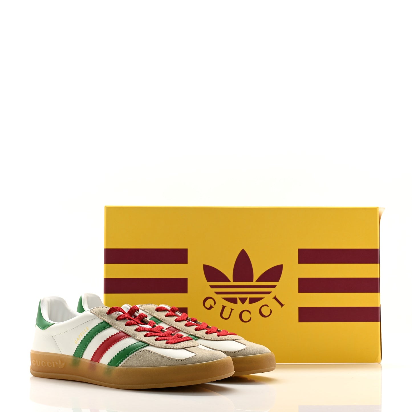X ADIDAS Suede Madeira Demetra Mens Gazelle Sneakers 7.5 Oatmeal White New Shamarock Hibiscus Red