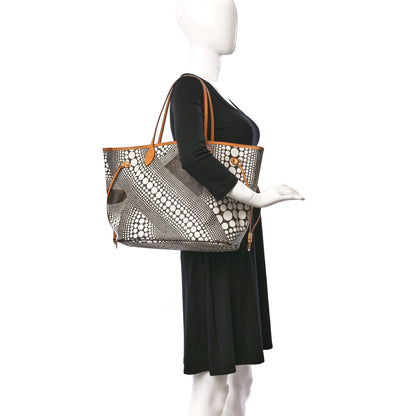 Louis Vuitton Monogram Kusama Waves Neverfull MM White 2 of 9