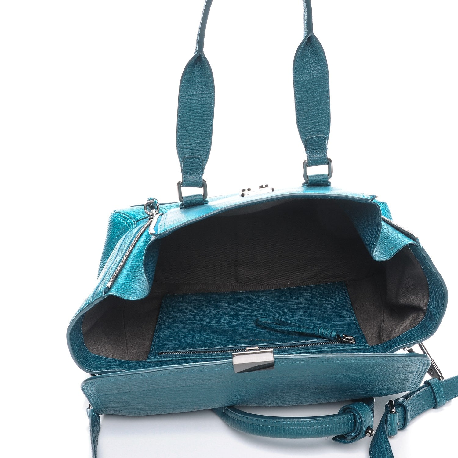 3.1 Phillip Lim 3.1 Textured Calfskin Medium Pashli Satchel Nile 6 of 8