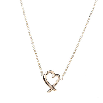 Tiffany 18K Yellow Gold Mini Paloma Picasso Loving Heart Pendant Necklace 3 of 7