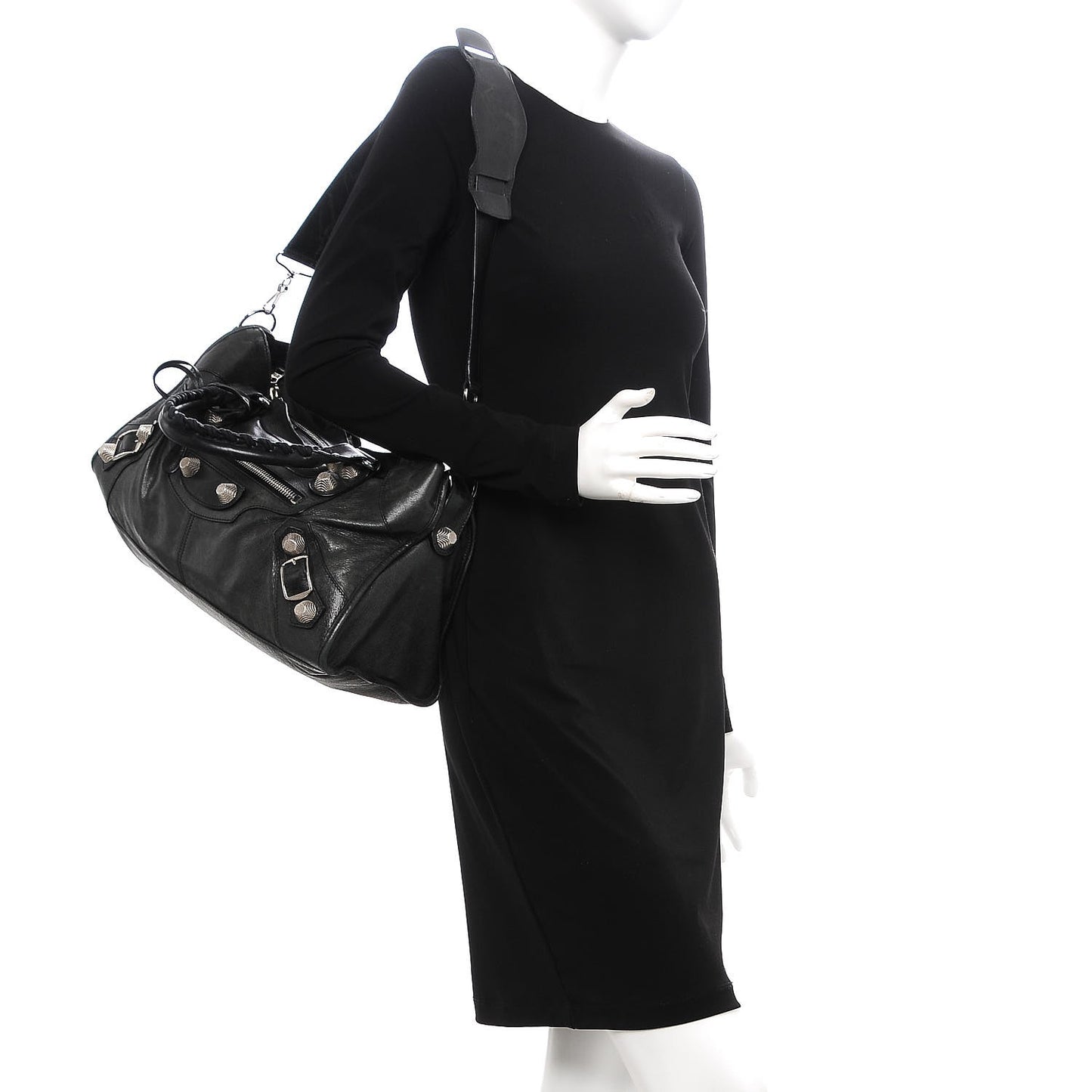 Agneau Giant 21 Silver Hardware Part Time Black