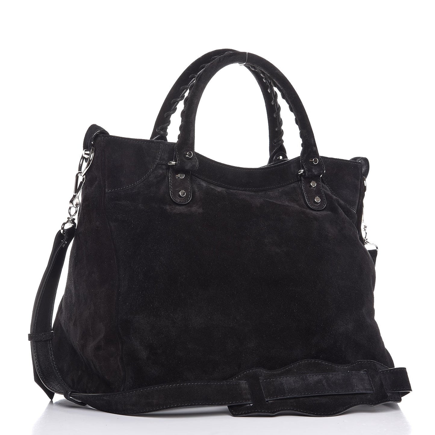Baby Daim Suede Classic Silver Hardware Velo Black