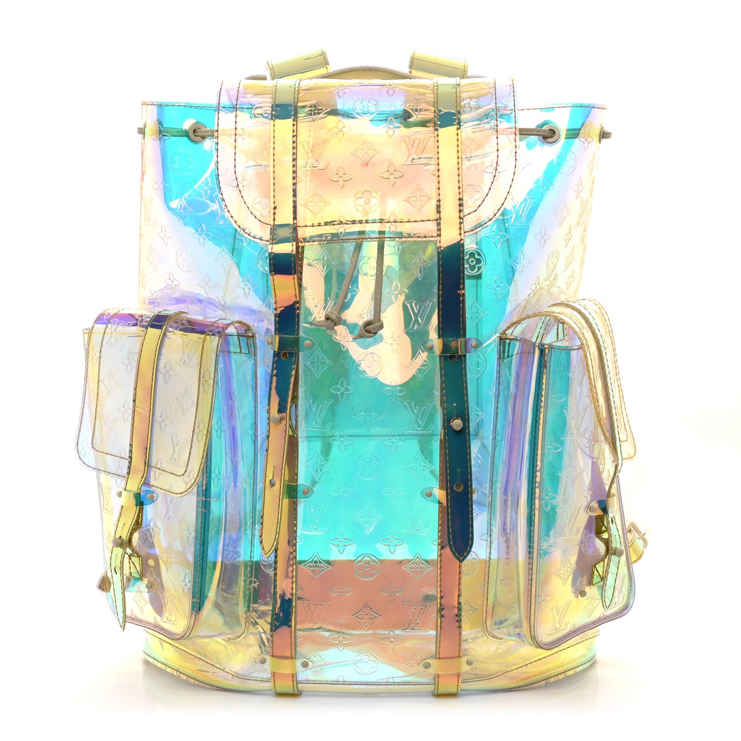 PVC Monogram Christopher Backpack GM Iridescent Prism