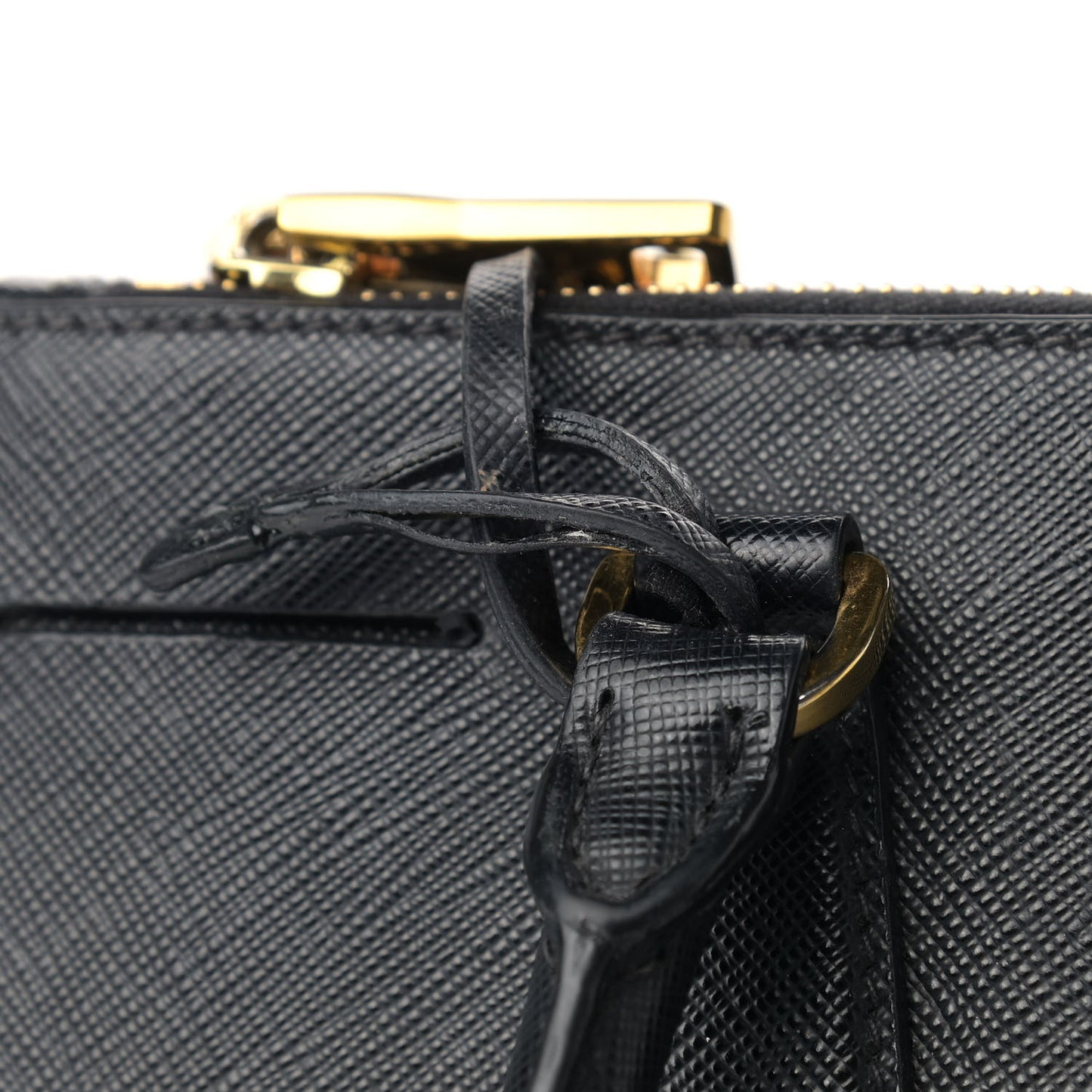 Saffiano Small Galleria Double Zip Tote Black