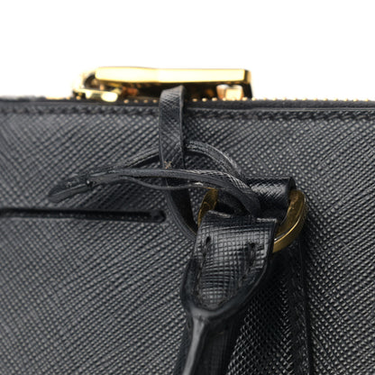 Prada Saffiano Small Galleria Double Zip Tote Black 17 of 17