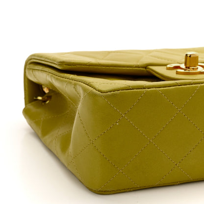 Chanel Lambskin Quilted Mini Square Flap Green 9 of 10