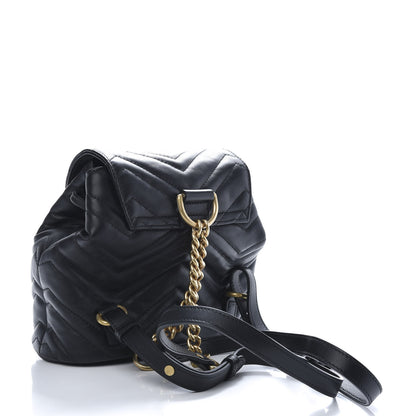 Gucci Calfskin Matelasse GG Marmont Flap Backpack Black 2 of 10
