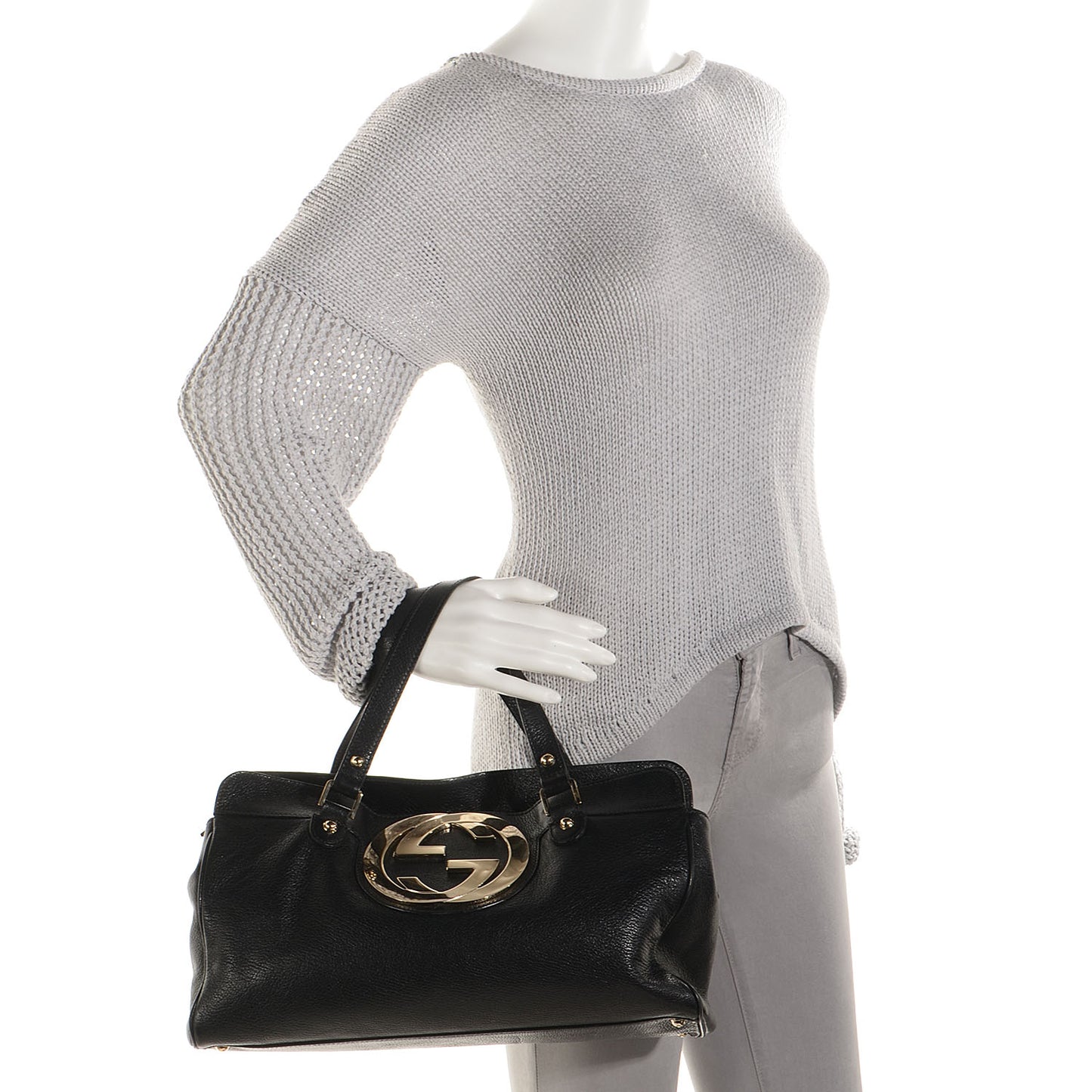 Leather Blondie Satchel Black