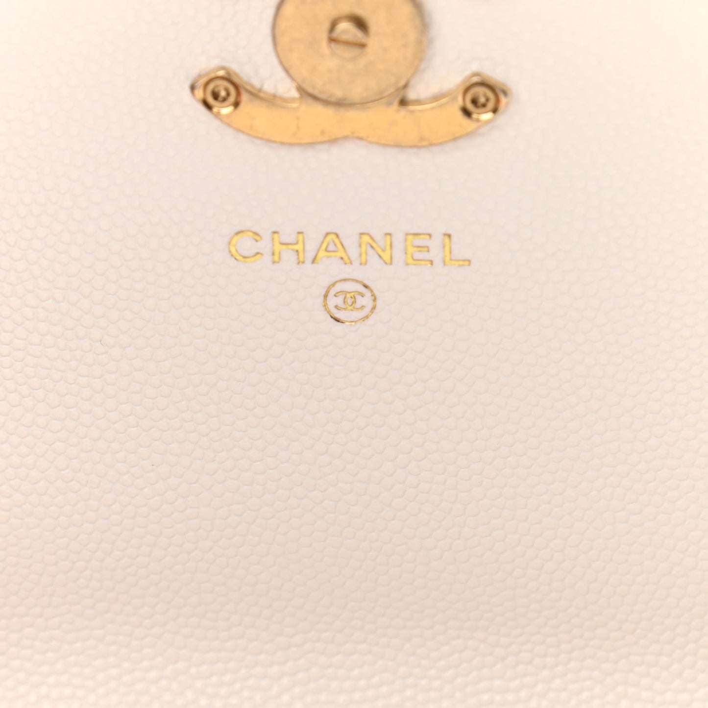 Caviar Quilted Mini Bracelet On Chain Wallet On Chain WOC White