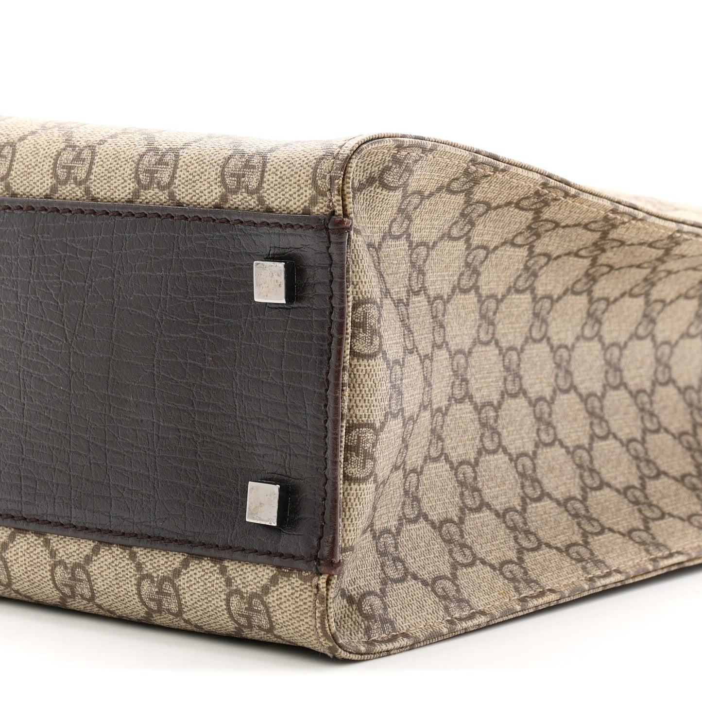 GG Plus Monogram Small Vertical Tote Dark Brown