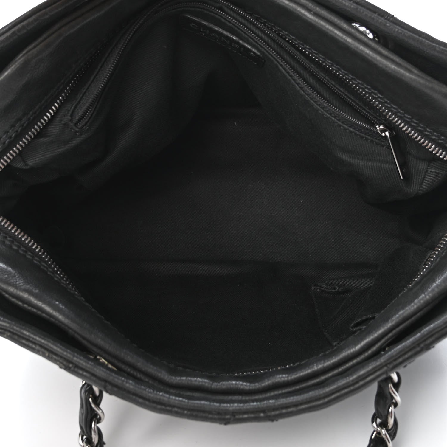Chanel Calfskin Small Diamond Stitch Tote Black 5 of 5