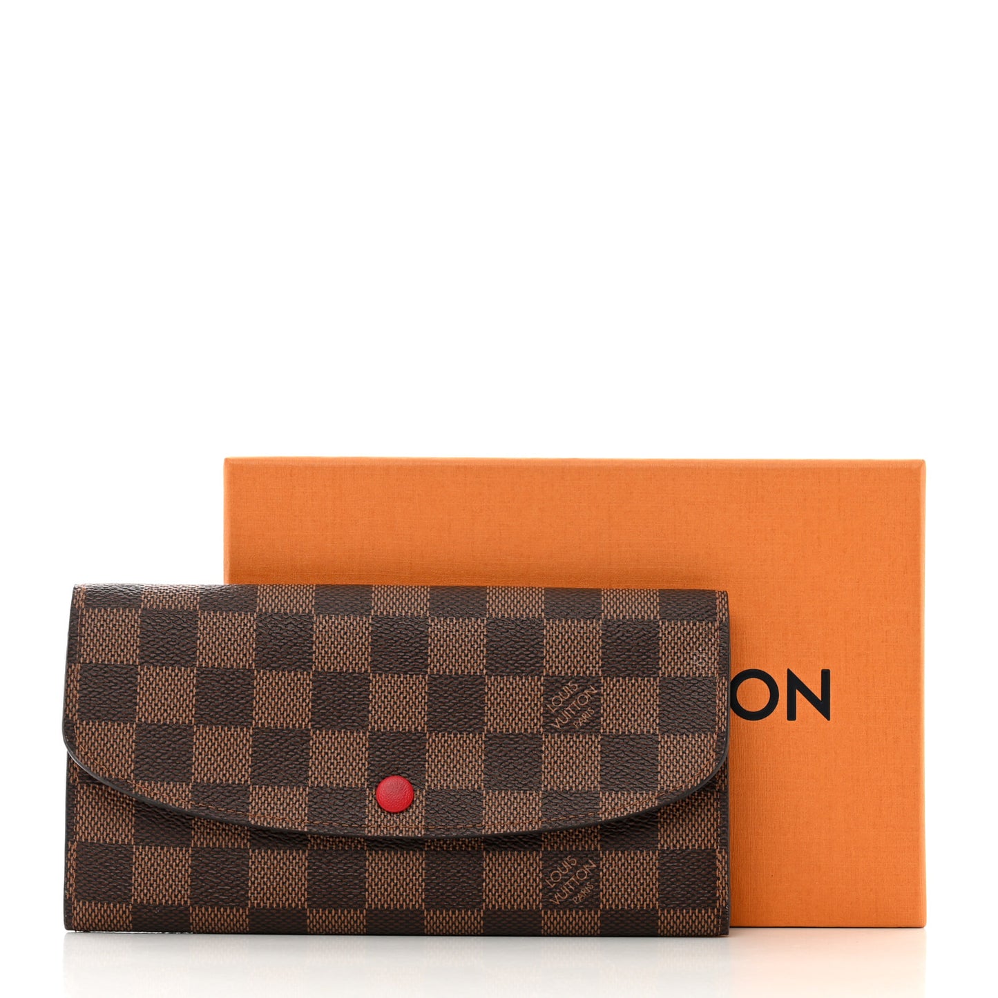 Damier Ebene Emilie Wallet Red