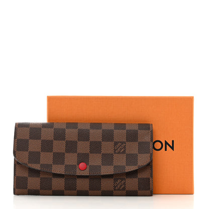 Louis Vuitton Damier Ebene Emilie Wallet Red 7 of 7