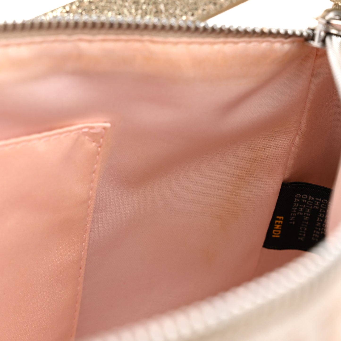 Metallic Jacquard Zucchino Vitello Pochette Cipria Argento Grigio