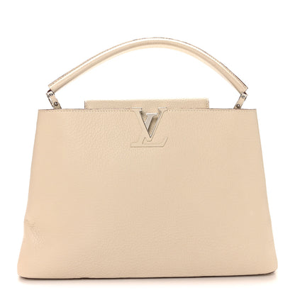 Louis Vuitton Taurillon Capucines MM Blanc Casse 1 of 9