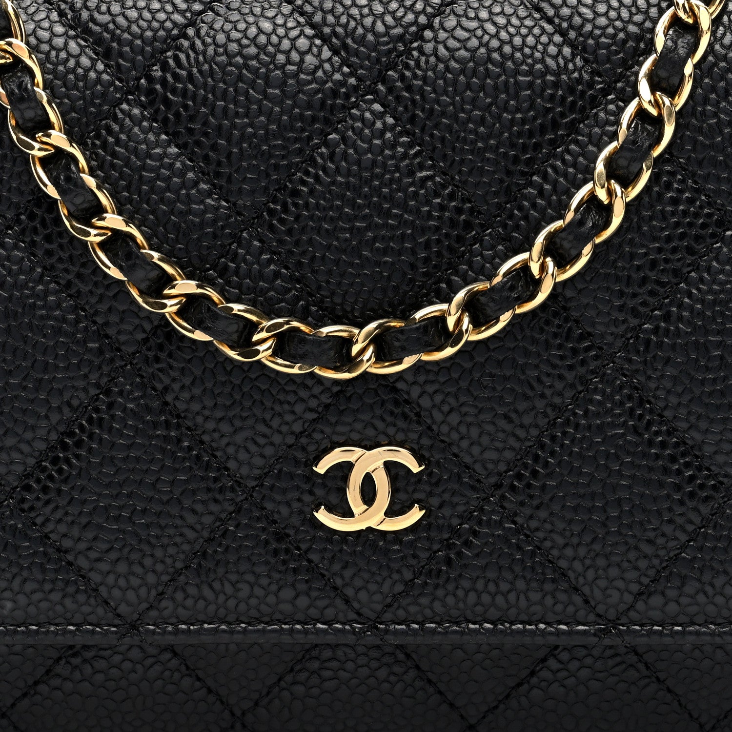 Chanel Caviar Quilted Wallet On Chain WOC Black 8 of 10