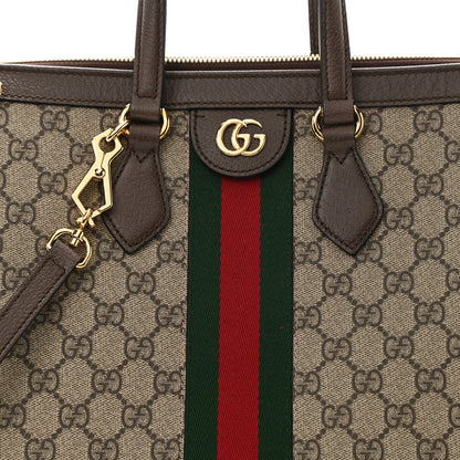 Gucci GG Supreme Monogram Web Medium Ophidia Tote Bag Brown 8 of 10