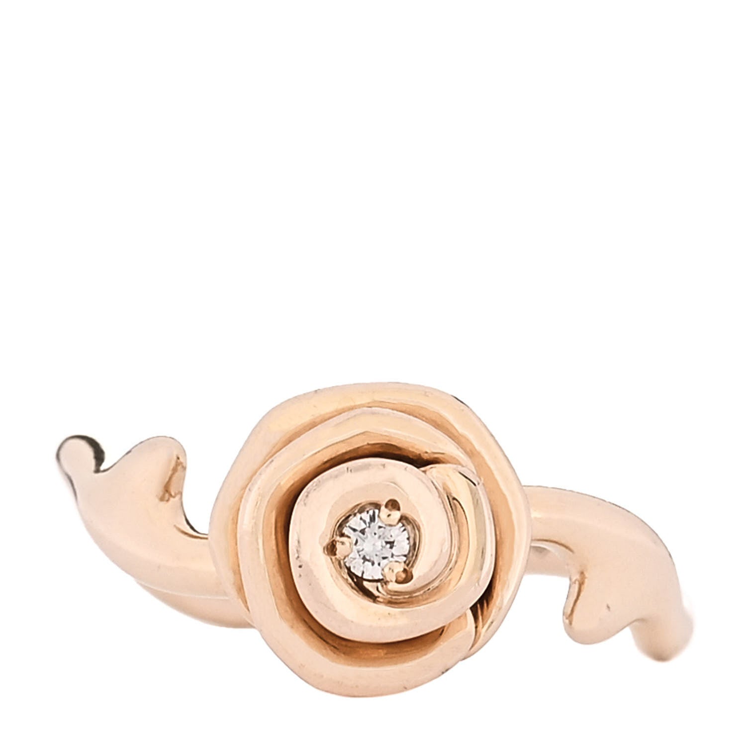 Christian Dior 18K Rose Gold Diamond Small Rose Couture Ring  51 5.75 1 of 5