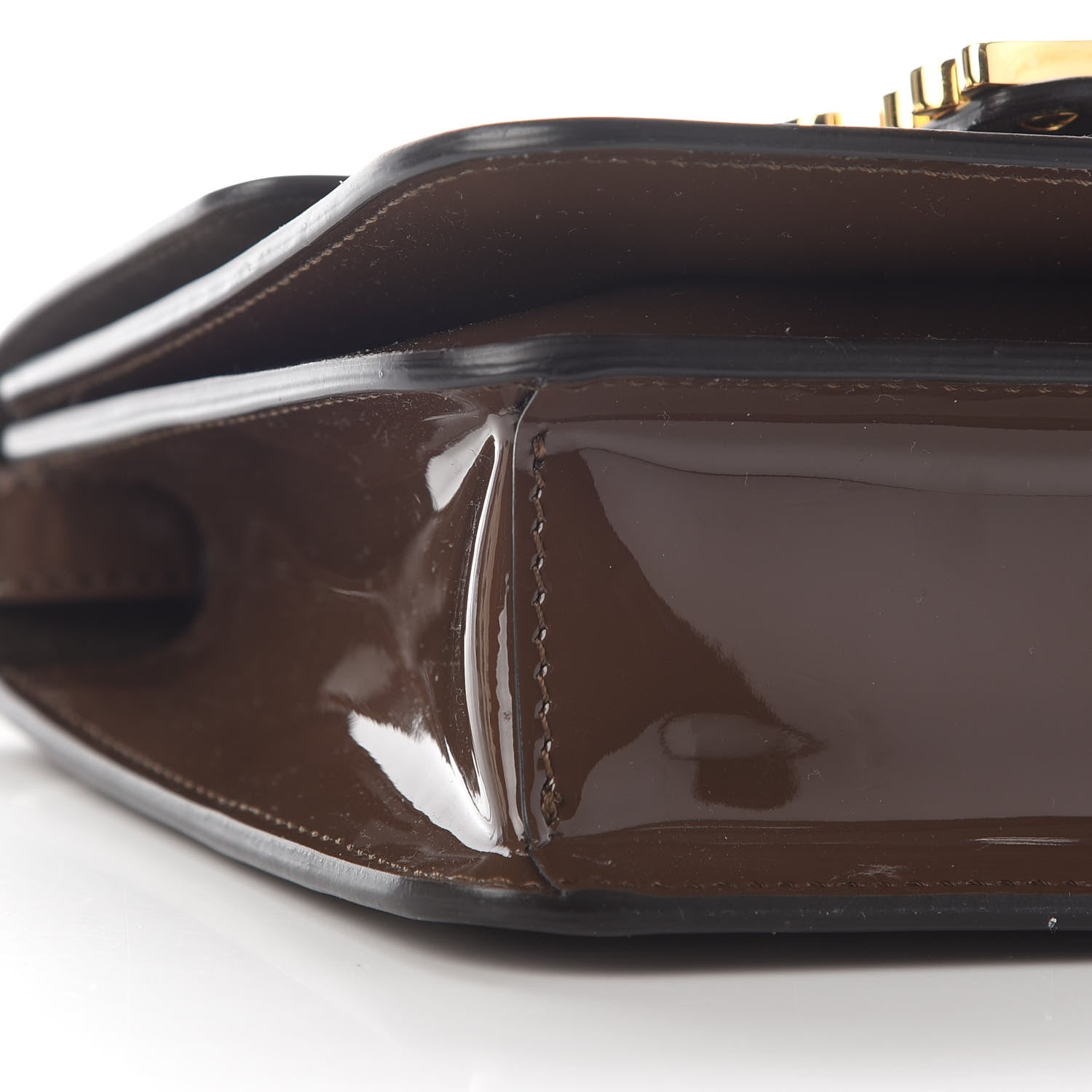 Fendi Vitello Vernice Mou Karligraphy Crossbody Bag Ebano 7 of 9