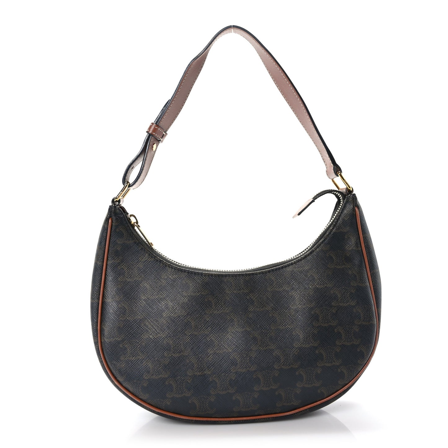 Triomphe Canvas Calfskin Ava Shoulder Bag Tan
