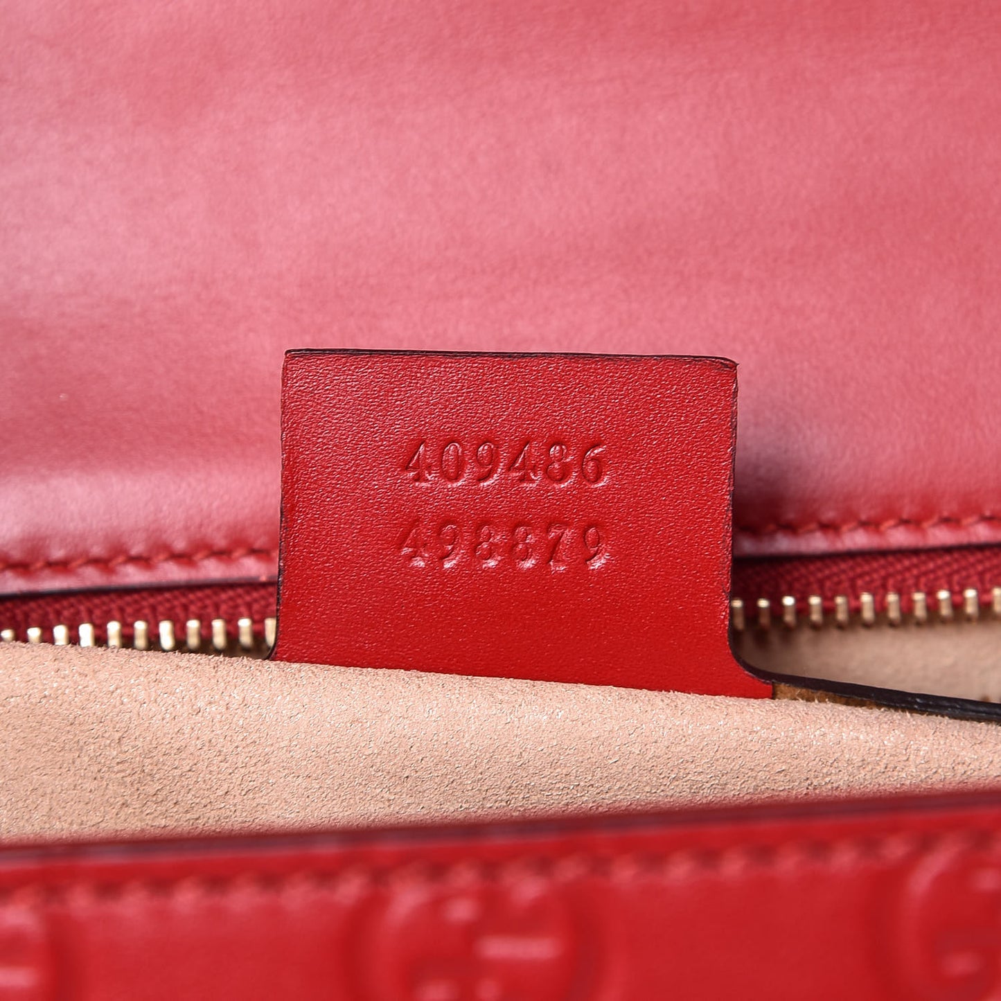 Guccissima Medium Padlock Shoulder Bag Hibiscus Red
