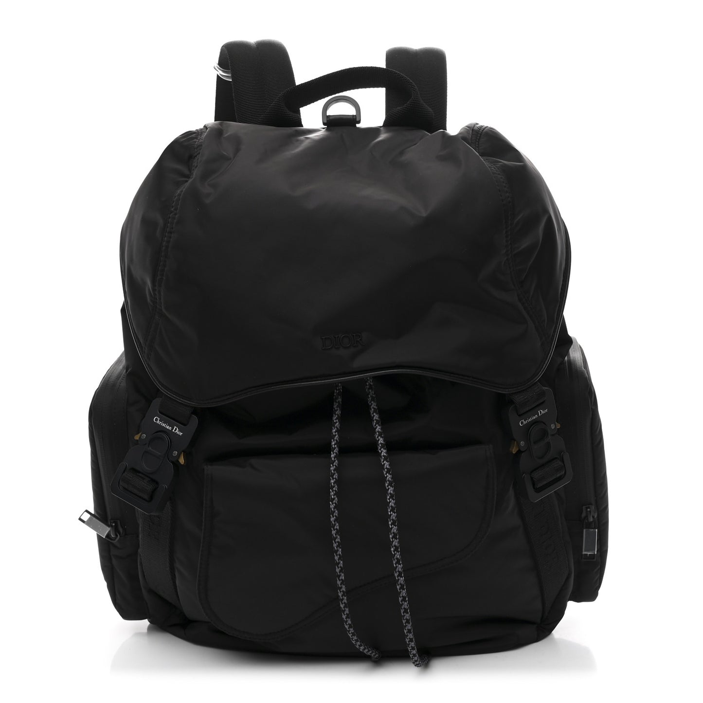 Nylon Saddle Backpack Black