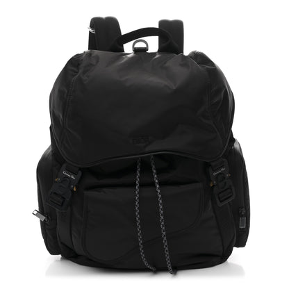 Christian Dior Nylon Saddle Backpack Black 1 of 10