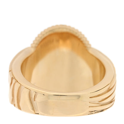 Foundrae 18K Yellow Gold Enamel Diamond Strength Cigar Band 45 3.5 Red 3 of 4