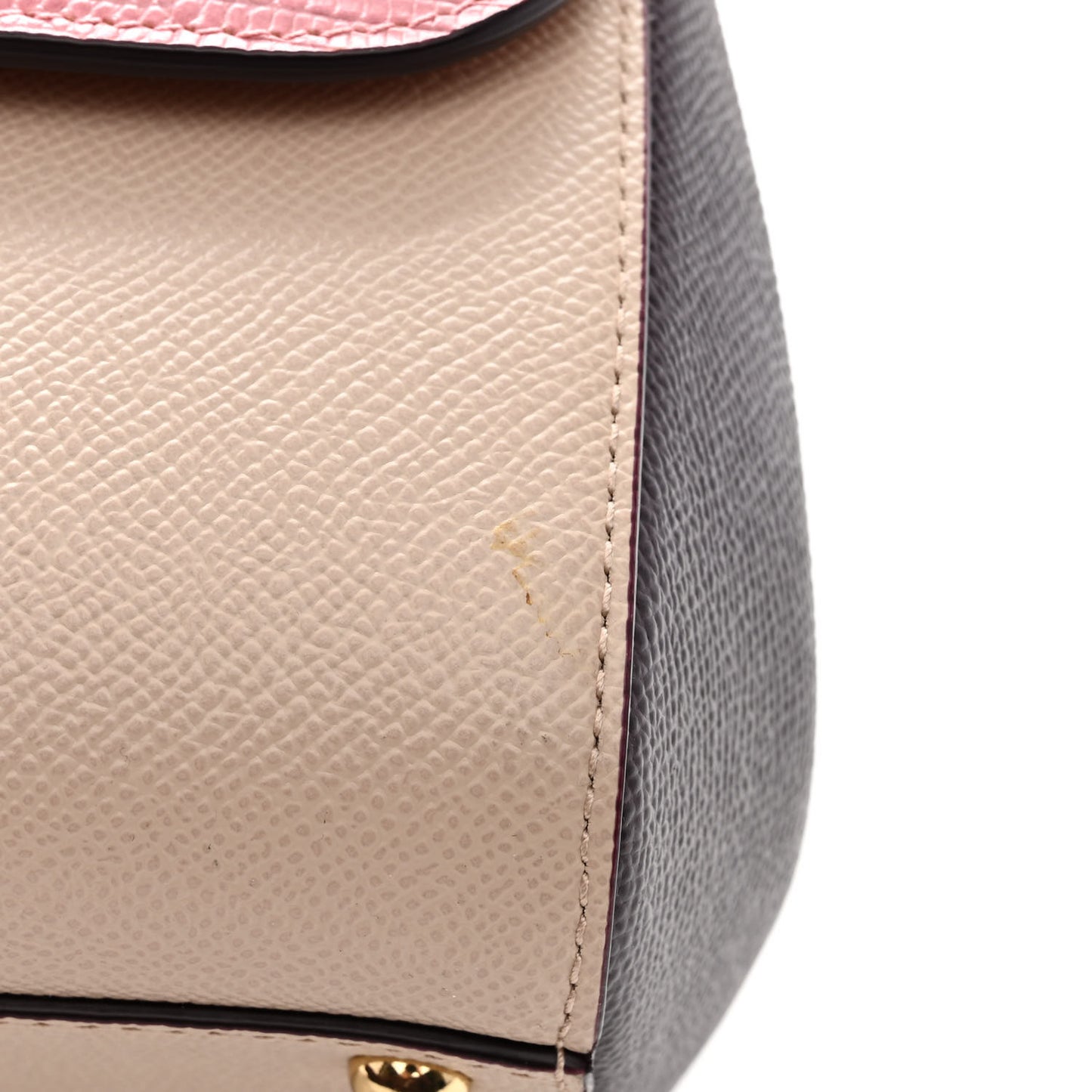 Lizard Calfskin Embossed Medium Miss Sicily Satchel Pink Beige